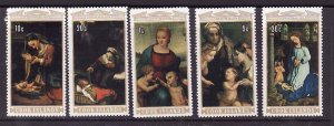 Cook Is.-Sc#412-16-unused NH set-Christmas-Paintings-Rembrandt-1974-