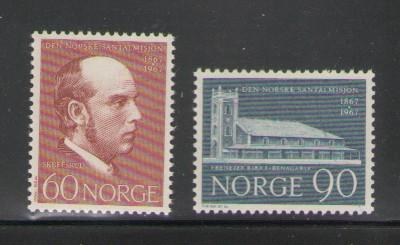 Norway Sc 508-9 1967 Santal Mission stamps mint NH