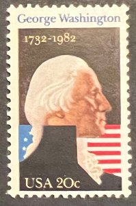 Scott#: 1952 - George Washington 20¢ 1982 Single Stamp MNHOG