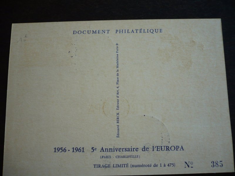 Europa 1961 - France - Set - First Day Cover