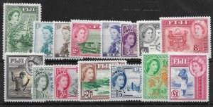 FIJI SG280/95 1954-6  DEFINITIVE SET MTD MINT