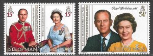 GB ISLE OF MAN 1986 ROYAL BIRTHDAYS Set Sc 316-317 MNH