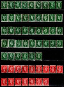 Great Britain #235-48 ~ 170 Used + Fillers Stamps ~ A Study Mix (1937-39)