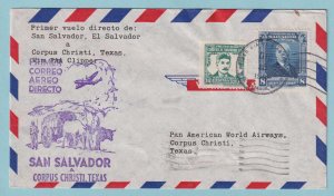 EL SALVADOR 1946 FIRST FLIGHT COVER TO CORPUS CRISTI TEXAS - CV283