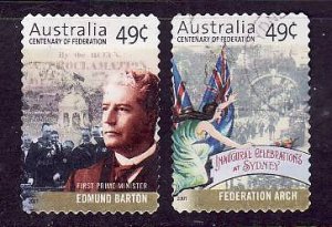 Australia-Sc#1931-2-used -Federation of Australia-2001-