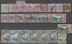 COLLECTION LOT OF # 999 CEYLON 36 STAMPS 1872+ CLEARANCE 2 SCAN