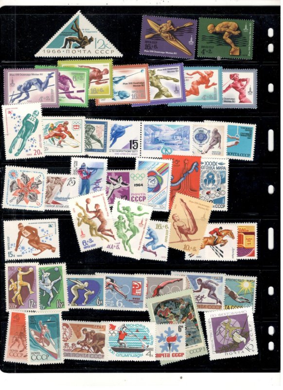 RUSSIA COLLECTION ON STOCK SHEET MINT/USED