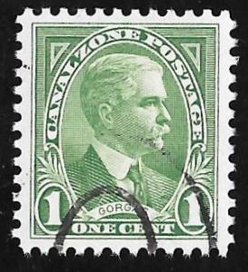 CANAL ZONE 105 1 cent Gorgas Stamp used EGRADED F-VF 85