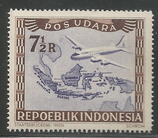 INDONESIA C29,  MNH, AIRCRAFT OVER TJIPANAS FISH PONDS, JAVA