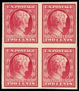 368, Mint Superb NH 2¢ Imperforate Block of Four - Stuart Katz