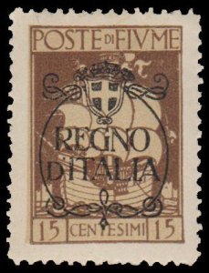 ITALY - FIUME STAMP 1924. SCOTT # 186. M/H. # 2