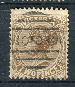 AUSTRALIA; Victoria 1890s classic QV issue used 2d. value fair Postmark