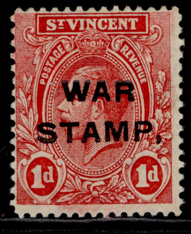 ST. VINCENT GV SG122b, 1d red, M MINT. Cat £14.