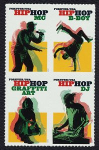 #5483a Hip Hop, Se-Tenant Block, Mint **ANY 5=FREE SHIPPING** 