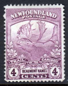 Newfoundland GV 1919 4c Purple SG133a Mint No Gum MNG