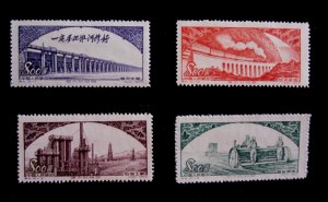 PEOPLE'S REPUBLIC OF CHINA - SCOTT# 163-166 - MH/USED - CAT VAL $13.00