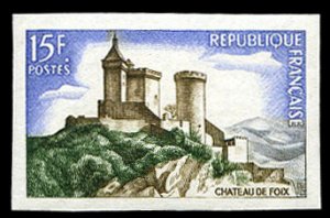 France, 1950-Present #891 (YT 1175) Cat€20, 1958 Foix Chateau, imperf. sing...