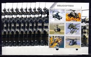 PL3 - 10x 10pcs Helicopters Aviation Transpot imperf Privat Local Issue not MNH