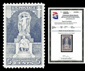 Scott 628 1926 5c Ericsson Memorial Issue Mint Graded XF-Sup 95 NH with PSE CERT