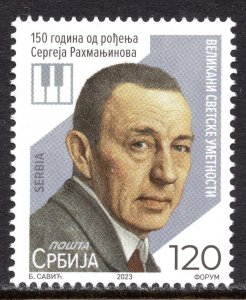 2087 - Serbia 2023 - Sergei Rachmaninoff - Composer - Music - MNH