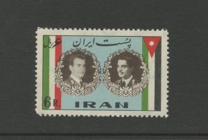 IRAN 1161, 1960 VISIT OF KING HUSSEIN, MNH, GUM BEND, (IR874h)