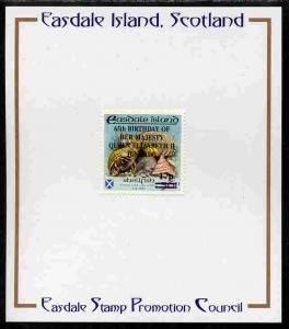 Easdale 1991 65th Birthday of Queen Elizabeth overprinted...