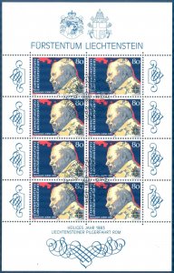 Liechtenstein 1983 Pope John Paul II Mi. 830 Sheet Used