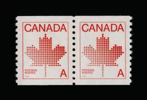Canada 908 coil pair MNH Maple Leaf