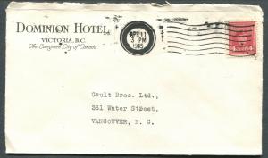 CANADA WWII BLACK OUT CANCEL COVER VICTORIA