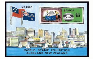 Samoa 780 MNH 1990 World Stamps Exibition in Auckland NZ