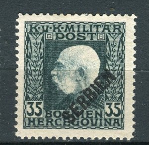 SERBIA; Early 1900s Bosnia F. Joseph Occ. Optd issue fine Mint 35h. value
