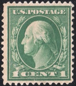 SC#405 1¢ Washington Single (1912) Uncancelled/No Gum