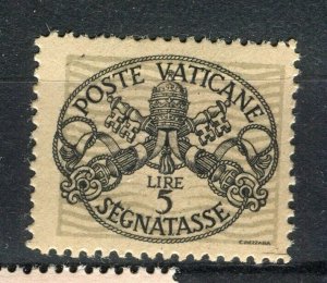 VATICAN; 1945 early Postage Due issue fine Mint hinged 5L. value