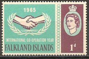 Falklands #156 Mint Never Hinged VF CV $1.00  (M6)