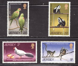 1971 Jersey Sc #49-52  Wildlife Animal Preservation Trust - MNH Cv$15.50