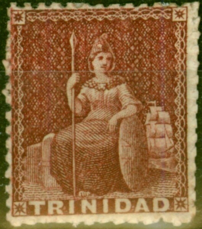 Trinidad 1863 (1d) Lake SG69 Good Mtd Mint 