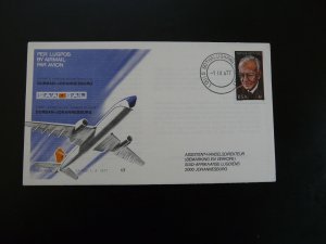 first flight cover Durban Johannesburg Airbus South Africa Airlines 1977