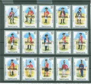 St. Lucia #747-761 Unused Single (Complete Set) (Military)