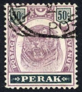 Perak 1895-9 SG.74 50c dull purple and greenish black VFU cat 55 pounds