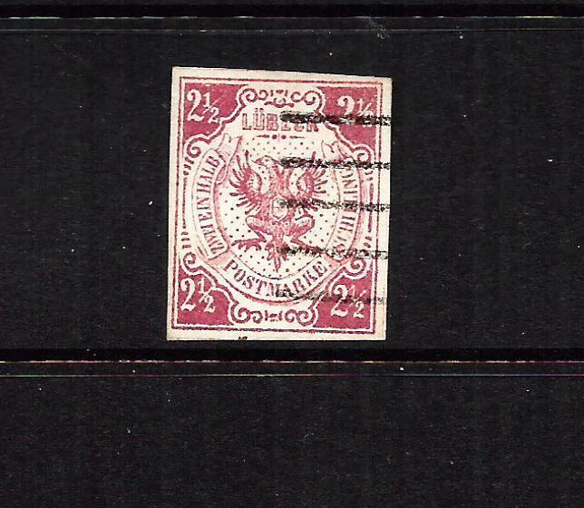 LUBECK  1859  2 1/2s   ROSE   FU    SG 4  