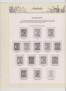 Australia - Hingeless Album Pages 1913-1965 Predecimal Used