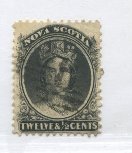 Nova Scotia QV 1860 12 1/2 cents used