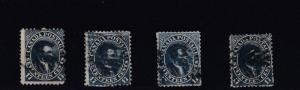 CANADA # 19 x 4  FVF-LIGHT USED JACQUES CARTIER's LOOKS TO BE ALL SOUND CV $480