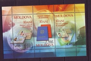 MOLDOVA Sc 500 NH issue of 2005 - SOUVENIR SHEET - PASSPORT