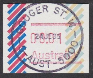 AUSTRALIA 1985 1c Frama - no postcode - used Gouger St SA...................Q666