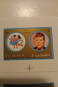 JFK Airmail Fujeira set of 2 MNH Mi1317