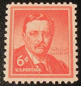 1955 6c Theodore Roosevelt Scott 1039a Mint NH