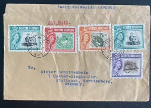 1961 Jesselton North borneo Airmail Cover To Stuttgart Germany