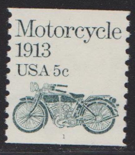 US #1899 Motorcycle MNH PNC Single plate #1