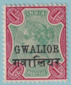 GWALIOR 25 VARIETY SG 34 MINT HINGED OG* NO FAULTS VERY FINE!   GMF